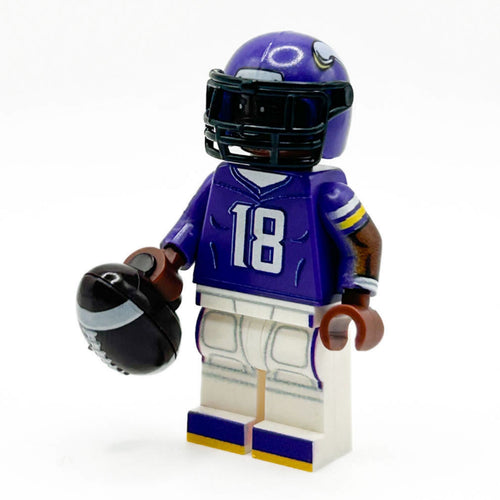 #18 WR Vikings Football Player Minifig by B3 Customs