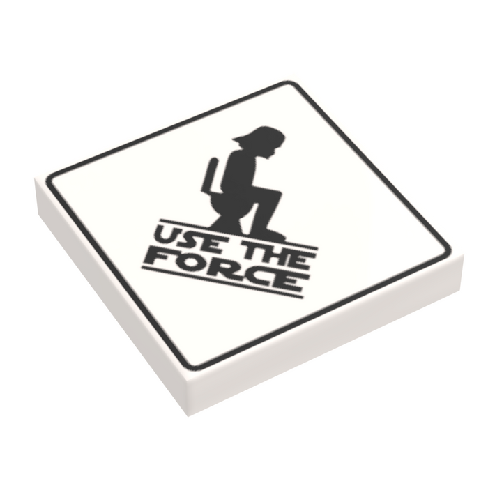 Use the Force Restroom Funny Minifig Sign made using LEGO part by B3 Customs