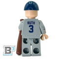 #3 Ruth NY Baseball Player Minifig by B3 Customs