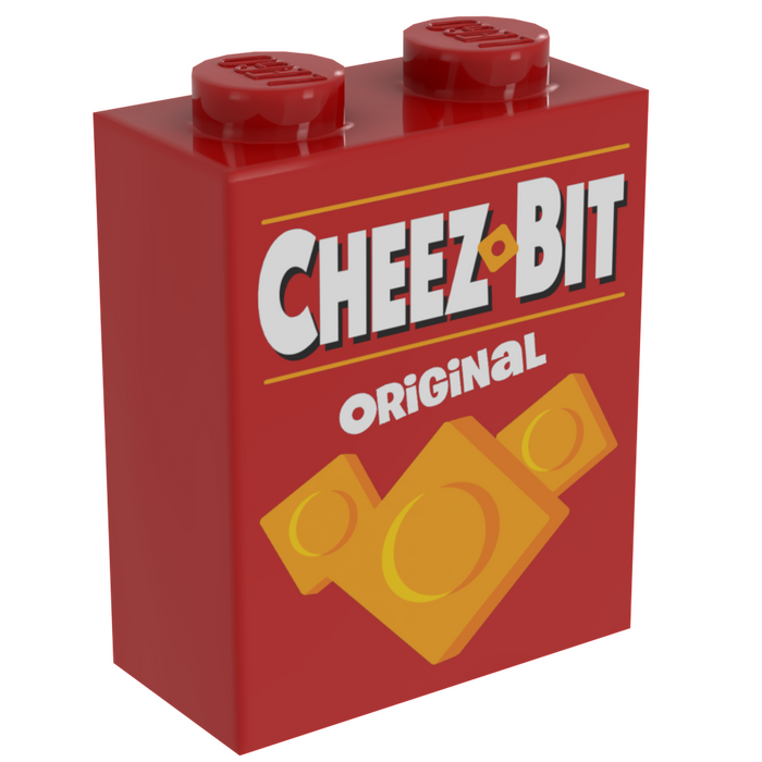 Cheez-Bits Minifig Snack Box made using LEGO part - B3 Customs by B3 Customs