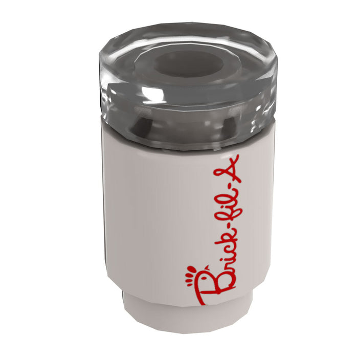 Brick-Fil-A Minifig Beverage Cup made using LEGO parts by B3 Customs