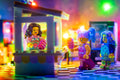 Sweet Air Cotton Candy Stand with Employee Minifig by B3 Customs