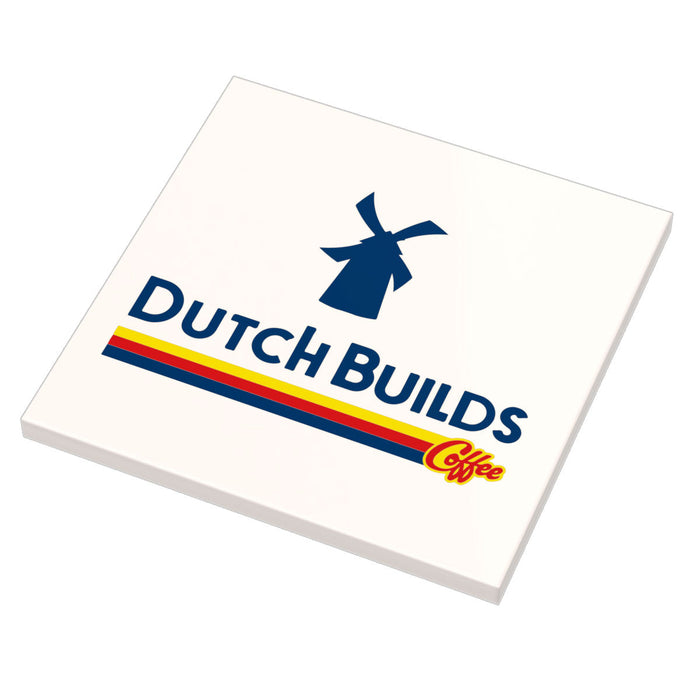 Dutch Builds Coffee Sign (6x6 Tile) - B3 Customs made using LEGO parts by B3 Customs