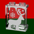 Winter Village Window with Reindeer made 1x2x2 Panel - B3 Customs by B3 Customs