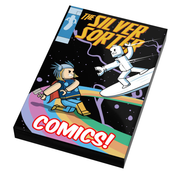 Silver Sorter Comic Book Cover (2x3 Tile) - B3 Customs by B3 Customs