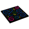 Custom 80's and 90's Arcade Carpet 6x6 Tiles (Swirls) Pack of 10 made with LEGO parts by B3 Customs