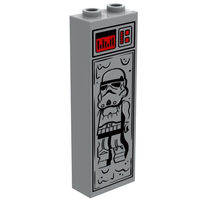 Stormtrooper in Carbonite (1x2x5 Brick) by B3 Customs