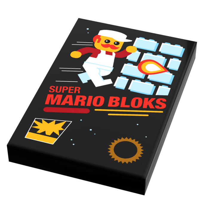 Custom Super Mario Bloks Video Game Cover (2x3 Tile) by B3 Customs