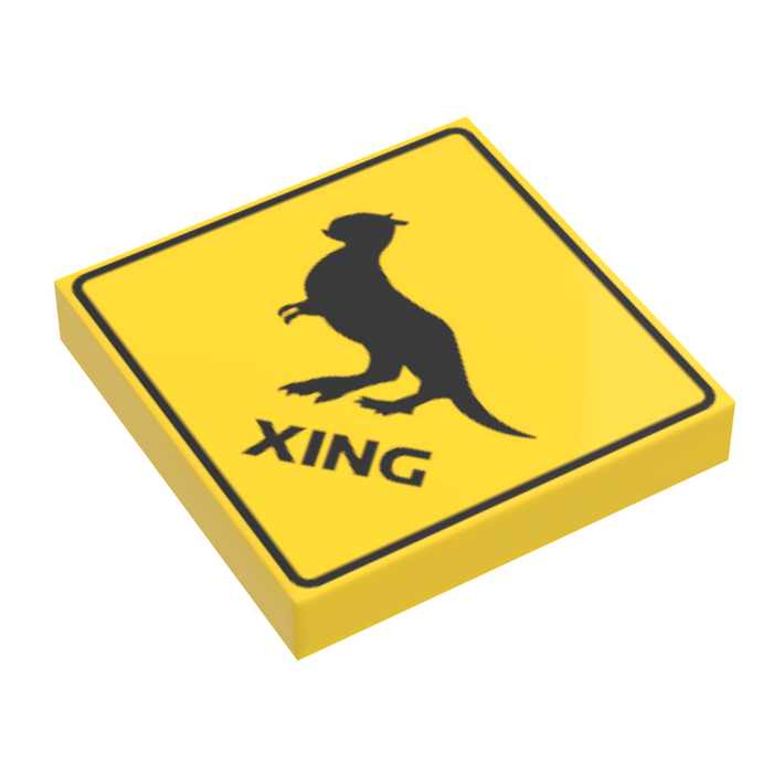 Tauntaun Xing Sign made using LEGO part - B3 Customs by B3 Customs