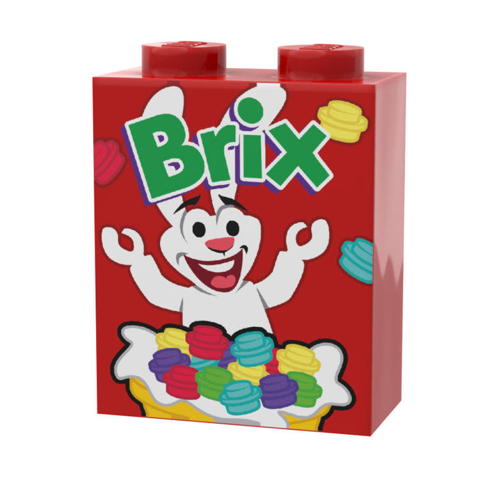Brix Cereal - Custom Printed 1x2x2 Brick on LEGO part by B3 Customs