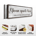 Custom Quote Sign by Tailored Canvases