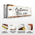 Custom Rustic Canvas Sign by Tailored Canvases