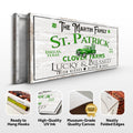 Custom St. Patrick Farmhouse Family Sign by Tailored Canvases