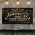 Custom Vintage Rust Basement Bar II by Tailored Canvases