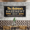 Custom Vintage Rust Basement Bar Sign III by Tailored Canvases
