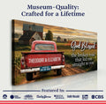 Custom Vintage Truck Couple Sign by Tailored Canvases