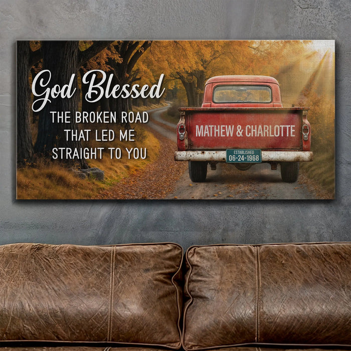 Custom Vintage Truck Couple Sign II by Tailored Canvases