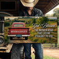 Custom Vintage Truck Couple Sign III by Tailored Canvases