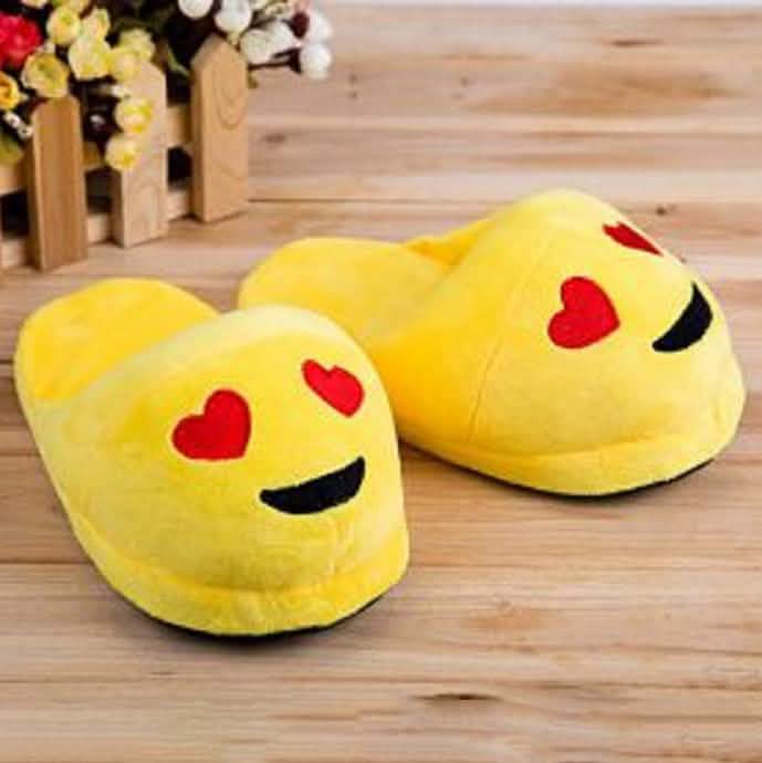 Cute And Fun Plush Emoji Slippers by DailySale