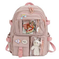 Cute Waterproof Multi-Pocket Women Backpacks with Bear Doll by DailySale