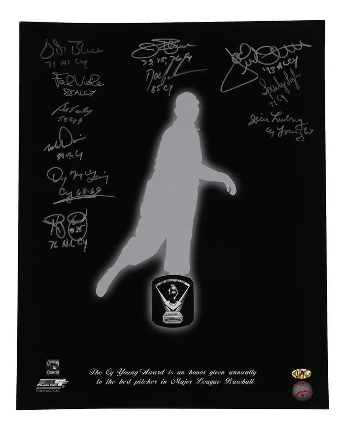 Cy Young Winners Signed 16x20 Photo, 11 Signatures (MAB) by Price Is Right Miami
