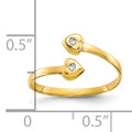 CZ 10k Yellow Gold Toe Rings by Fine Color Jewels