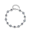CZ Silver Evil Eye Bracelet