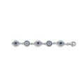 CZ Silver Evil Eye Bracelet by Fine Color Jewels