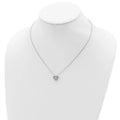 Cz Silver Heart Necklace by Fine Color Jewels