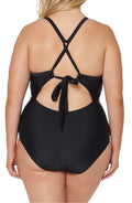 Jessica Simpson Women's Plus Size Cutout One-Piece Swimsuit by Vanessa Jane