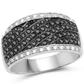 0.79 Carat Genuine Black Diamond .925 Sterling Silver Ring by Bids.com