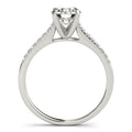 14k White Gold Single Row Scalloped Set Diamond Engagement Ring (1 1/8 cttw) by Bids.com