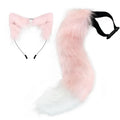 Adjustable Pink Plush Ears Cosplay Dress Up Headband and tail Costume by Vanessa Jane