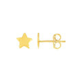 14k Yellow Gold Post Earrings with Stars by Bids.com