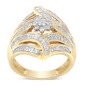 10K Yellow Gold Diamond Ring (1 Cttw, I-J Color, I2-I3 Clarity) - Size 7 by Bids.com