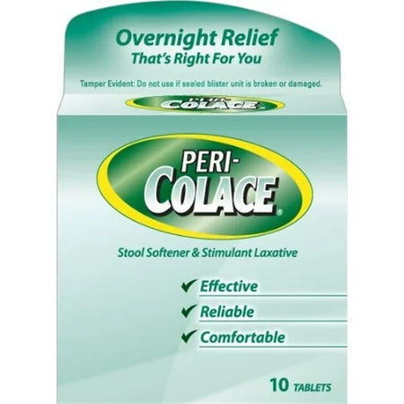 Colace 2-In-1 Tablets Stool Softener & Stimulant Laxative - 10 Count by Pasteur Pharmacy