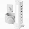 22-in-1 Power Strip Tower with 4 USB Ports & 9 AC Outlets, 10ft Extension Cable, 3-Color Night Light by DailySale