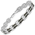 0.22 Carat Genuine Champagne Diamond .925 Sterling Silver Bracelet by Bids.com