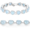 25.90 Carat Genuine Aquamarine .925 Sterling Silver Bracelet