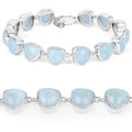 25.90 Carat Genuine Aquamarine .925 Sterling Silver Bracelet by Bids.com