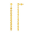 14k Yellow Gold Polished Drop Earrings by Bids.com