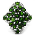 3.73 Carat Genuine Chrome Diopside .925 Sterling Silver Ring by Bids.com
