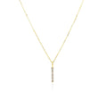 14k Yellow Gold Bar Pendant with Diamonds by Bids.com