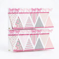 Wall Pops Pretty Pink Gingham Ribbons, Delicate Designs Hailey Pennant 32 pieces by Vanessa Jane