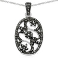 0.28 Carat Genuine Black Diamond .925 Sterling Silver Pandent by Bids.com