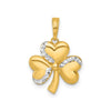 Three Leaf Clover Charm 14K Yellow Gold Pendant