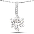 4.46 Carat Genuine White Cubic Zirconia .925 Sterling Silver Pendant by Bids.com