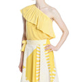 Milly Women's One Shoulder Top, Yellow, Size Small by Vanessa Jane