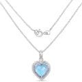 7.36 Carat Genuine Blue Topaz and Tanzanite .925 Sterling Silver Pendant by Bids.com