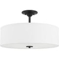 Progress Lighting Inspire Collection Graphite 3-Light 18in Semi-Flush Mount by Vanessa Jane